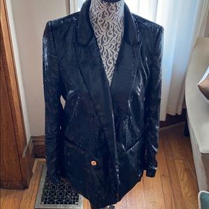 H&M Sparkly Metallic Blazer
